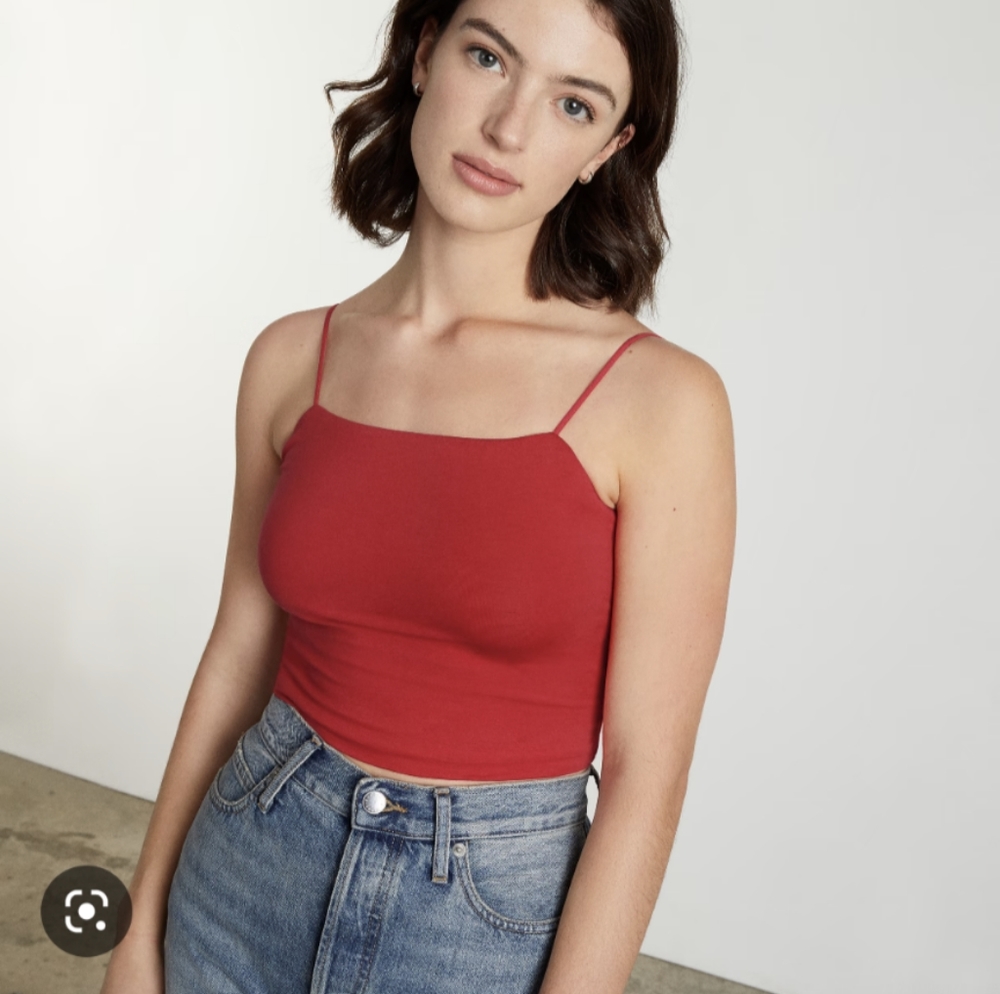 Everlane red cropped cami